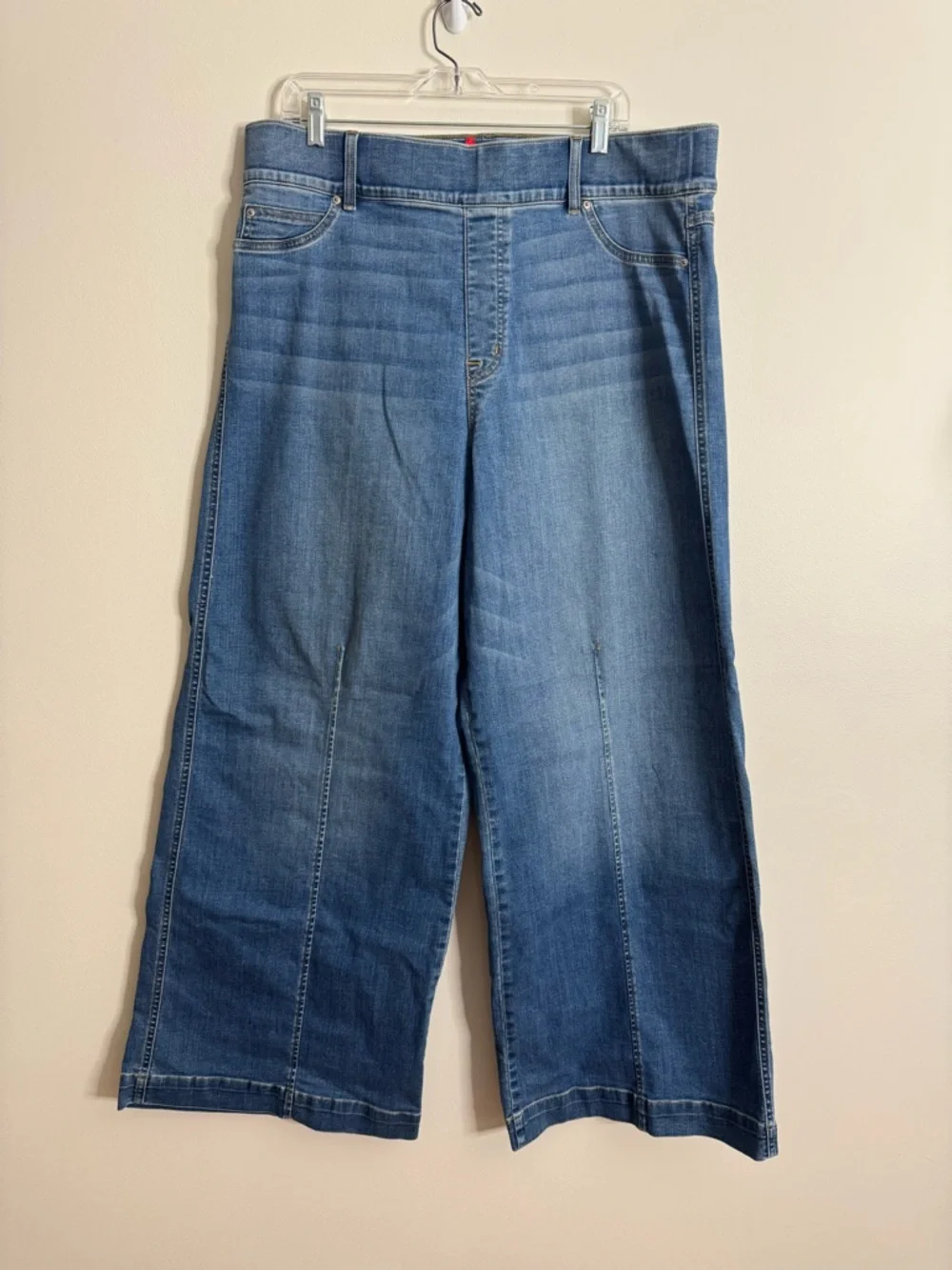 Spanx Seamed Front Wide Leg Jean in Vintage Indigo 3X